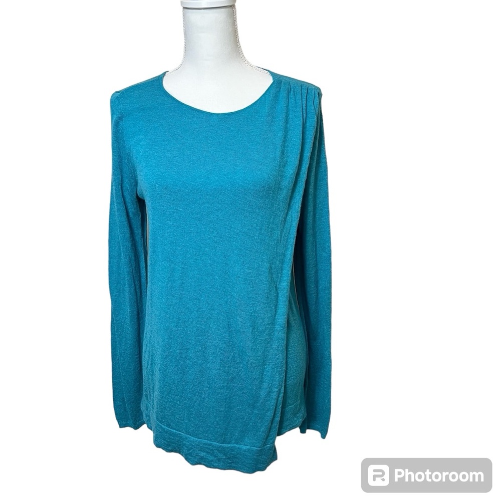 The Limited Wrap Front Merino Blend Sweater